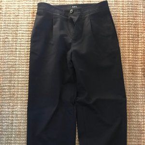 Women's Navy Wide Leg Trouser | A.P.C.